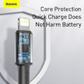 Miniatyrbillede 6 af 11: Baseus Type-C - Lightning High Density Braided Fast charging cable PD 20W 1m Black (CATLGD-01)