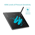 Pikkukuva 1 / 5: Graphic Tablet HUION Inspiroy H430P, USB, Black