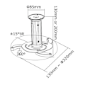 Pikkukuva 2 / 10: Neomounts BEAMER-C80 bracket - full-motion - for projector - black