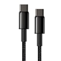 Miniatyrbillede 4 af 8: Baseus Type-C - Type-C cable Tungsten Gold Fast charging and data 100W (20V/5A) 1m Black (CATWJ-01)