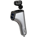 Miniatyrbillede 1 af 5: Platinet car charger 2xUSB 3,1A + Bluetooth earphone Duos (44639)
