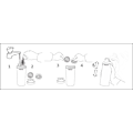 Miniatyrbillede 4 af 5: Shake Cup AVENTO 21WF 600ml Transparent/Black