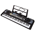 Miniatyrbillede 3 af 6: Keyboard with Microphone Musical Instrument Black