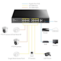 Pikkukuva 3 / 5: Cudy FS1018PS1 network switch Fast Ethernet (10/100) Power over Ethernet (PoE) Grey