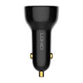 Miniatyrbillede 1 af 6: LDNIO C101 Car Charger, USB + USB-C, 100W + USB-C to USB-C Cable (Black)