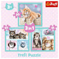 Miniatyrbillede 2 af 5: TREFL Puzzle 3 in 1 set Kittens