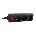Miniatyrbillede 1 af 4: EnerGenie EG-PSU3F-01 UPS power strip, 3 FR sockets, 10 A, C14 plug, 0.6 m cable, black | EnerGenie