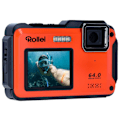 Pikkukuva 4 / 6: Rollei Sportsline 64 Selfie/ 64 MPix/ 16x zoom/ 2,8" LCD+ 2"LCD/ 4K video/ Voděodolný 5m/ Oranžový