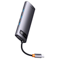 Miniatyrbillede 1 af 6: Hub 8w1 Baseus StarJoy Metal Glam Series, USB-C do HDMI + 3 x USB 3.0 + USB-C PD + RJ45 + SD/TF