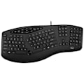 Miniatyrbillede 1 af 4: Adesso AKB-160UB/ drátová klávesnice/ multimedia/ ergonomická /scroll kolečko/ USB/ černá/ US layout