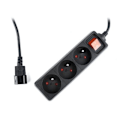 Miniatyrbillede 3 af 4: EnerGenie EG-PSU3F-01 UPS power strip, 3 FR sockets, 10 A, C14 plug, 0.6 m cable, black | EnerGenie