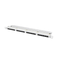 Miniatyrbilde 1 av 5: LANBERG PATCH PANEL 24 PORT 0.5U CAT.6 UTP GRAY