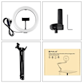 Miniatyrbild 2 av 3: Desktop arm stand Puluz with 26cm LED Vlogging Ring PKT3090B