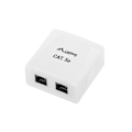 Pikkukuva 1 / 3: Gniazdo natynkowe 2x RJ45 Kat.5E białe