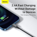 Miniatyrbilde 7 av 11: Baseus Lightning Superior Series cable, Fast Charging, Data 2.4A, 1m Black (CALYS-A01)
