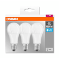 Miniatyrbillede 3 af 3: SET 3 becuri LED Osram, soclu E27, putere 14W, forma clasic, lumina alb, alimentare 220 - 240 V, "000004058075819559" (timbru verde 1.35 lei)