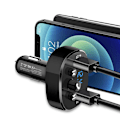 Miniatyrbillede 3 af 3: XO BCC02 Transmiter FM Bluetooth MP3 car charger 15W / Black