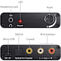 Pikkukuva 1 / 6: RoGer DAC 192kHz 24bit S/PDIF to RCA Converter with headphone jack 3,5mm / Optical / Coaxial