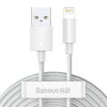 Miniatyrbilde 2 av 11: Baseus Lightning Simple Wisdom cable (2pcs/set) 2.4A 1.5m White (TZCALZJ-02)