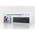 Miniatyrbilde 3 av 4: Gembird Multimedia Keyboard with Phone Stand Black