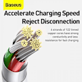 Miniatyrbillede 9 af 11: Baseus Cable Superior Series 3-in-1 Fast Charging Data Cable USB to M+L+C 3.5A 1.5m White (CAMLTYS-02)
