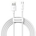 Miniatyrbillede 2 af 11: Baseus Simple Wisdom Data Cable Kit USB to Micro 2.1A (2PCS/Set) 1.5m White