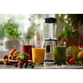 Miniatyrbild 8 av 11: Philips Mini Blender | HR2604/80 Daily Collection | Tabletop | 350 W | Jar material Plastic/Glass | Jar capacity 0.6+0.6 L | Ice crushing | Pearl meta