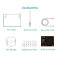 Pikkukuva 4 / 5: Graphic Tablet HUION Inspiroy H430P, USB, Black