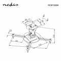 Pikkukuva 8 / 8: Nedis PJCM100BK Projector Ceiling Mount 360 ° Max 10kg