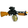 Miniatyrbillede 1 af 5: Machine Gun Weapon AK 868-1 Shines & Plays 60 cm