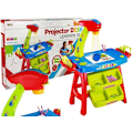 Miniatyrbillede 1 af 8: Educational Drawer Table with Projector 36 Pictures Crayons Templates Blue and Red