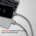 Miniatyrbillede 5 af 5: Swissten Datový Kabel Textile Usb / Lightning 0,2 M Stříbrný