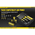 Pikkukuva 3 / 4: Universal Charger  i4 LiIon & NIMH 18650; CR123; AA; AAA; C;D  NITECORE