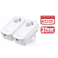 Miniatyrbillede 4 af 8: TP-LINK | AV1300 Gigabit Passthrough Powerline Starter Kit | TL-PA8010P KIT | 1300 Mbit/s | Ethernet LAN (RJ-45) ports 1 | No Wi-Fi | Extra socket