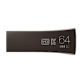 Miniatyrbillede 2 af 4: SAMSUNG BAR Plus USB flash drive Type-A 64GB 300 MB/s read 110 MB/s write resistant USB 3.1 Titan Gray with key ring