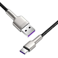 Miniatyrbillede 4 af 7: CABLU alimentare si date Baseus Cafule Metal, Fast Charging Data Cable pt. smartphone, USB la USB Type-C 66W, 2m, negru "CAKF000201" (timbru verde 0.1