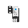 Pikkukuva 4 / 6: Lanberg Closed-loop thermostat 10A for rack cabinets with 19" ear and terminal block, gray | Lanberg