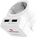 Miniatyrbillede 3 af 4: SKROSS 1500280 Adapter Mains socket 2 x USB incl. UK adapter