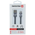 Miniatyrbillede 1 af 4: Swissten Textile Fast Charge 3A Lightning Data and Charging Cable 2m