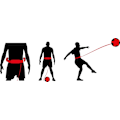 Miniatyrbillede 1 af 5: Football skill trainer AVENTO 75BC Black/red