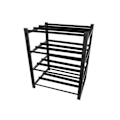 Miniatyrbillede 2 af 3: Lanberg battery rack for UPS 830x650 3 rows 4 levels (12 shelves) black Lanberg (flat pack)