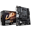 Miniatyrbilde 2 av 5: GIGABYTE A520M H Motherboard - Supports AMD Ryzen 5000 Series AM4 CPUs, 4+3 Phases Pure Digital VRM, up to 5100MHz DDR4 (OC), PCIe 3.0 x4 M.2, GbE LAN