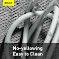 Miniatyrbilde 6 av 11: Baseus Lightning Simple Wisdom cable (2pcs/set) 2.4A 1.5m White (TZCALZJ-02)