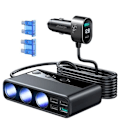 Miniatyrbilde 7 av 9: Joyroom Car Charger 9-in-1, (C+U+U+U+U+U+ 3 cigarette lighter socket) 154W, Black (JR-CL06)