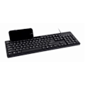 Miniatyrbillede 2 af 4: Gembird Multimedia Keyboard with Phone Stand Black
