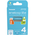 Miniatyrbillede 1 af 3: Rechargeable batteries PANASONIC ENELOOP LITE AAA 550 mAh 4 szt (BK-4LCCE/4CP)