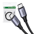 Miniatyrbild 3 av 3: CABLU alimentare si date Ugreen, "US535", Fast Charging Data Cable pt. smartphone, USB Type-C la USB Type-C 240W, aluminiu braided, 2m, gri "90440" (t