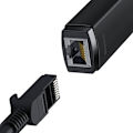 Miniatyrbillede 4 af 8: ADAPTOR RETEA Baseus Lite, USB 2.0 to RJ-45 Gigabit LAN Adapter, LED, negru "WKQX000101" (timbru verde 0.18 lei)  - 6932172606053