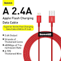 Pikkukuva 11 / 11: Baseus Lightning Superior Series cable, Fast Charging, Data 2.4A, 1m Red (CALYS-A09)
