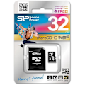 Miniatyrbillede 3 af 3: Silicon Power memory card microSDHC 32GB Class 10 + adapter